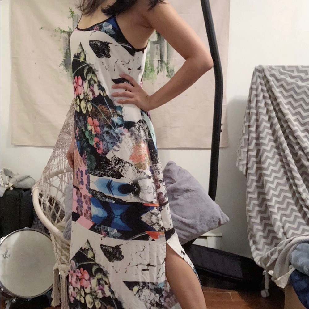 Warehouse Collage Print Maxi Dress